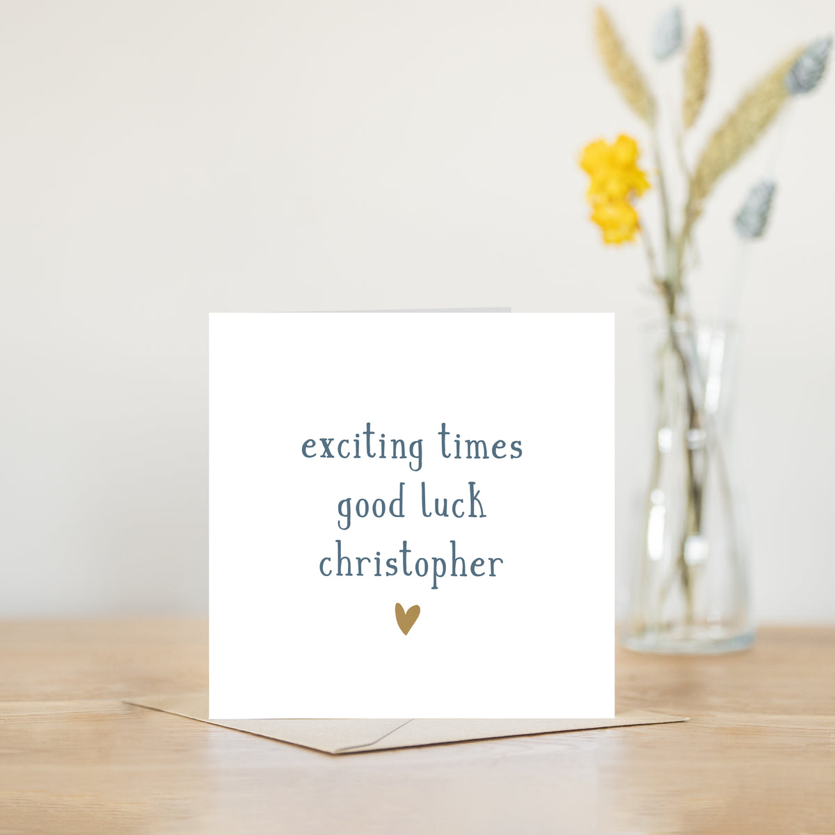 Personalised Exciting Times Good Luck Card – Manta Makes