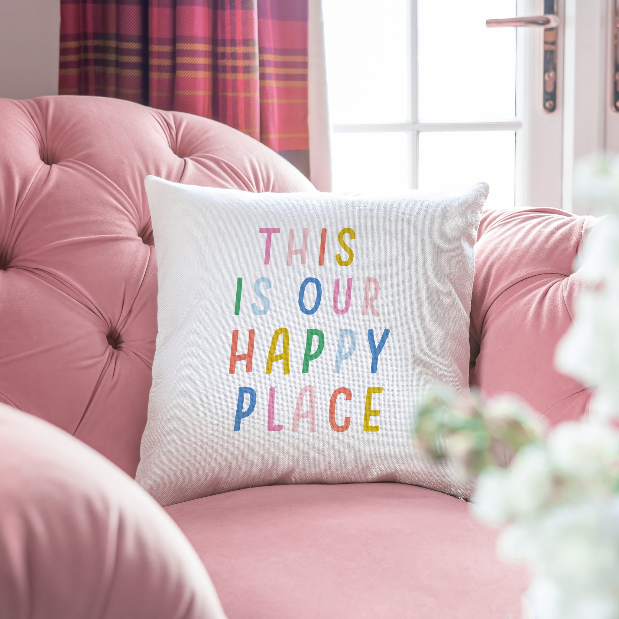 This Is Our Happy Place Cushion Manta Makes