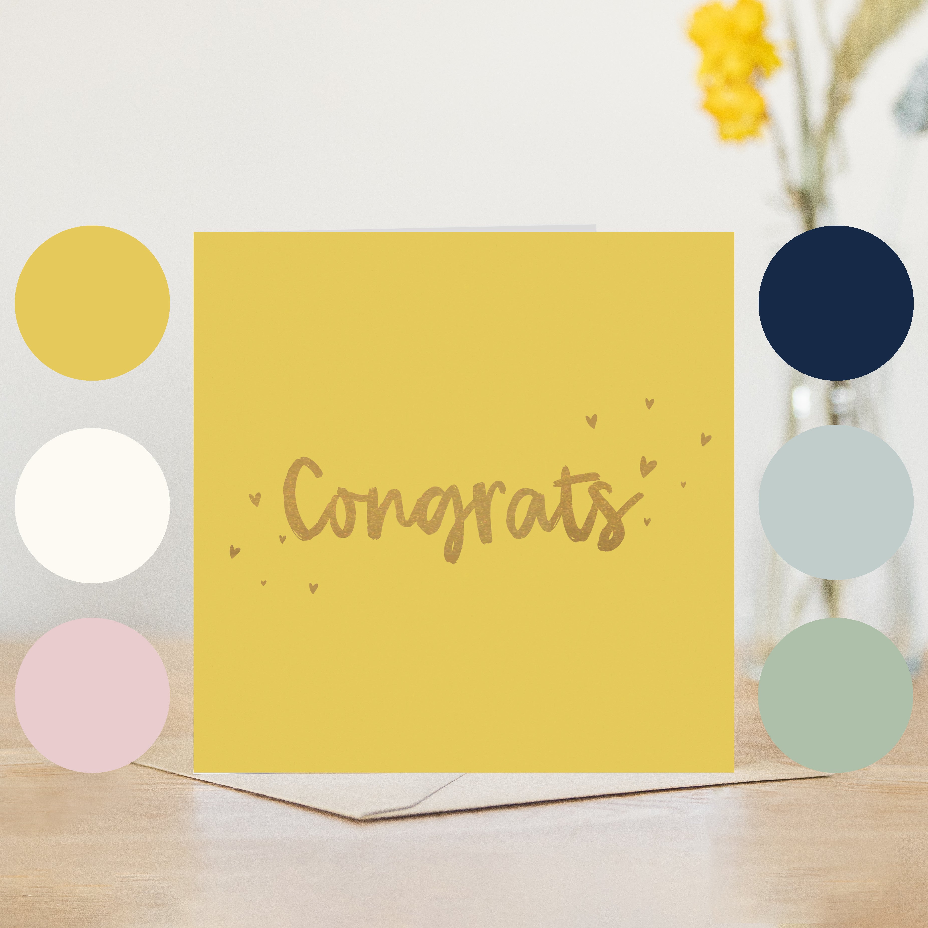 Basic Congrats Card Congrats Card - available in 6 colours – Manta Makes