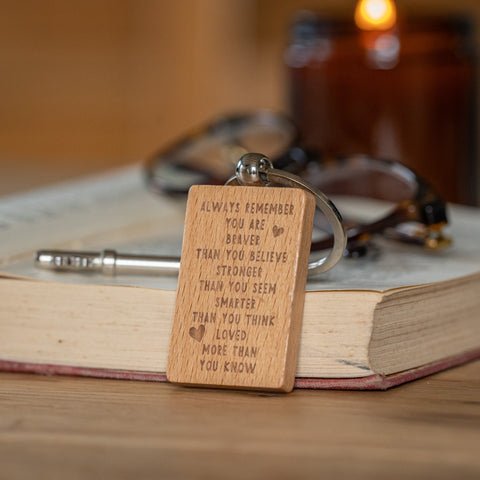 Always remember you are braver keyring