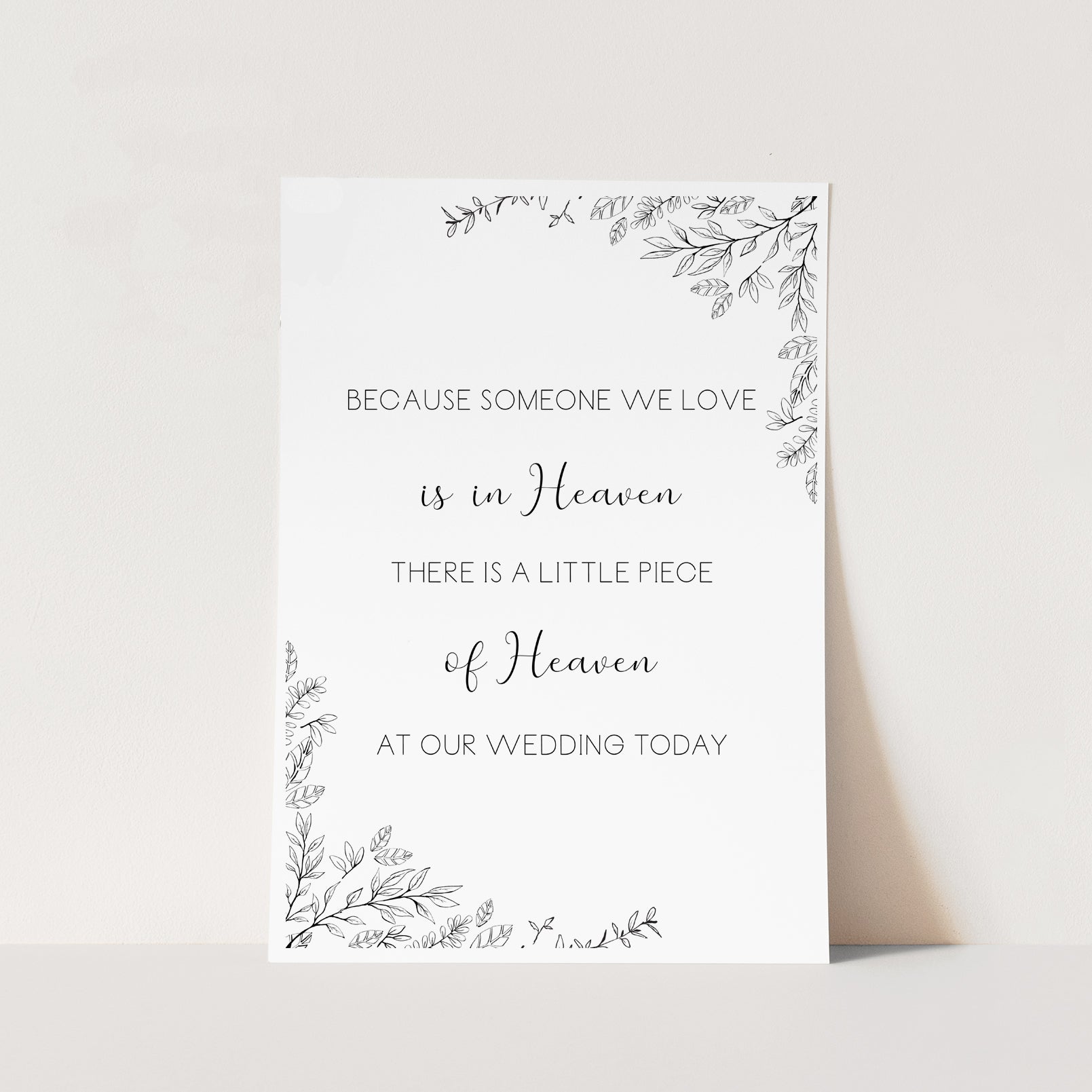 Because someone we love is in Heaven Sign – Manta Makes